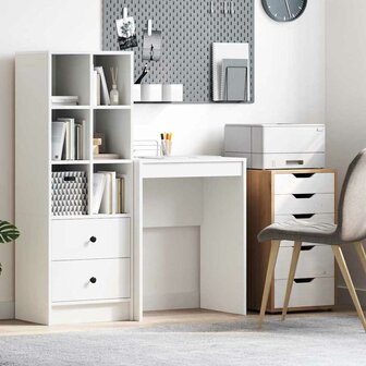 Bureau Wit 60 x 40 x 76 cm Bewerkt hout 1