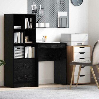 Bureau Anders Zwart eiken 60 x 40 x 76 cm Bewerkt hout 1