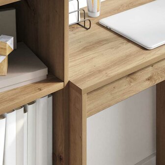 Bureau artisanaal eikenkleurig 70 x 40 x 76 cm Bewerkt hout 4
