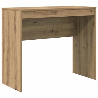 Bureau artisanaal eikenkleurig 90 x 40 x 76 cm Bewerkt hout 2