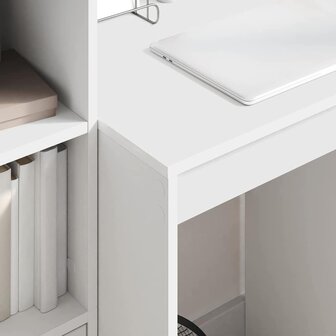 Bureau Wit 60 x 50 x 76 cm Bewerkt hout 4