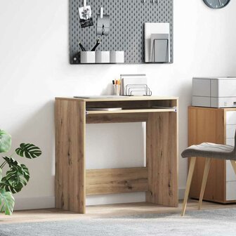 Bureau artisanaal eikenkleurig 77,5 x 43 x 79 cm Bewerkt hout 1