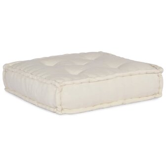 Poef modulair 70x70x36 cr&egrave;mekleurig stof 4