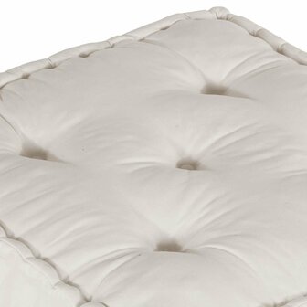 Poef modulair 70x70x36 cr&egrave;mekleurig stof 6
