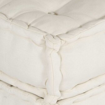 Poef modulair 70x70x36 cr&egrave;mekleurig stof 7
