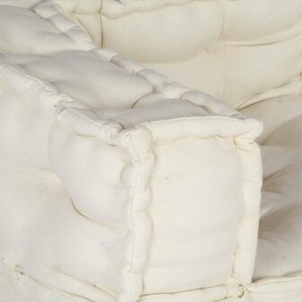 Poef modulair 140x70x36 cr&egrave;mekleurig stof 6
