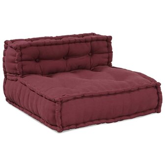Poef modulair kastanjebruin 70x70x54 stof 4
