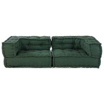 Poef modulair 140x70x36 stof groen 2