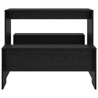 Eetkamerset 2 pcs Zwart eiken 97 x 47 x 75 cm Bewerkt hout 5