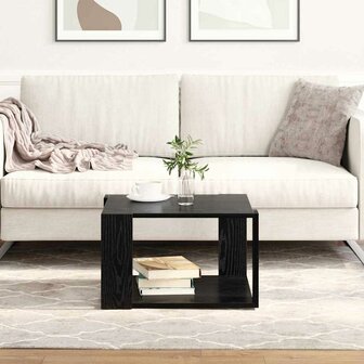 Salontafel Zwart eiken 51.5 x 51.5 x 30 cm Bewerkt hout 1