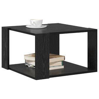 Salontafel Zwart eiken 51.5 x 51.5 x 30 cm Bewerkt hout 3