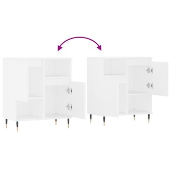 Dressoir 60x35x70 cm bewerkt hout wit 9