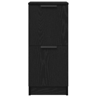 Dressoir Zwart eiken 30 x 30 x 70 cm Bewerkt hout 7