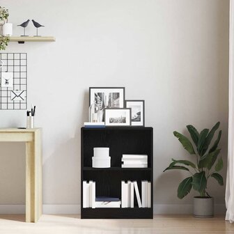 Boekenkast Zwart 60 x 24 x 76 cm Bewerkt hout 4