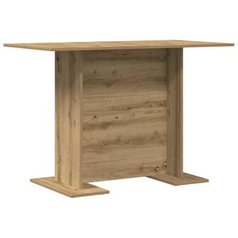 Eettafel artisanaal eikenkleurig 110 x 60 x 75 cm Bewerkt hout 7