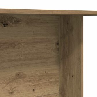 Eettafel artisanaal eikenkleurig 110 x 60 x 75 cm Bewerkt hout 8
