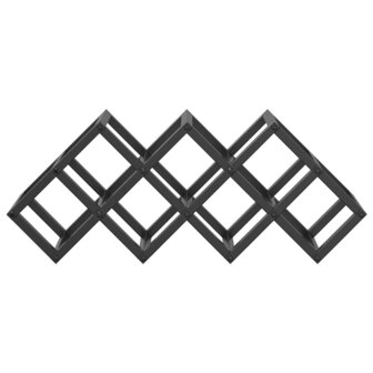 Wijnrek Zwart 63 x 16.5 x 25 cm Gepoedercoat staal 6