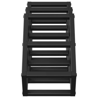 Wijnrek Zwart 63 x 16.5 x 25 cm Gepoedercoat staal 7