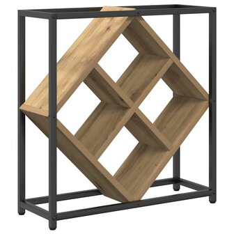 Wijnrek artisanaal eikenkleurig 51 x 18 x 52.5 cm Bewerkt hout 5