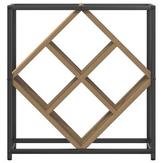 Wijnrek artisanaal eikenkleurig 51 x 18 x 52.5 cm Bewerkt hout 6