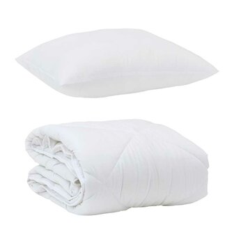 Zomer Dekbed met kussen 2 pcs Wit Microvezel 2
