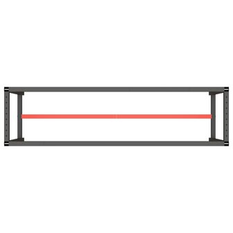Werkbankframe 210x50x79 cm metaal matzwart en matrood 5