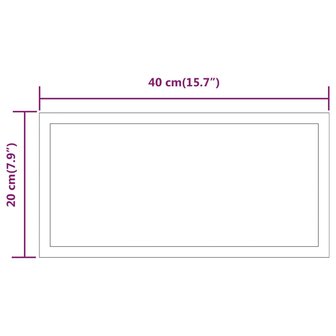 Badkamerspiegel LED 20x40 cm 7