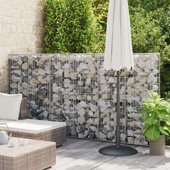 Schanskorfmuur met deksels 100x20x150 cm gegalvaniseerd staal 1