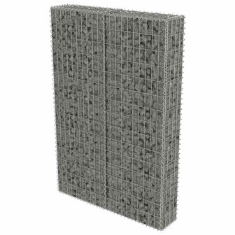 Schanskorfmuur met deksels 100x20x150 cm gegalvaniseerd staal 2
