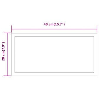 Badkamerspiegel LED 40x20 cm 5