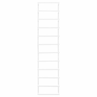 Handdoekenrek 24x12x96 cm staal wit 3