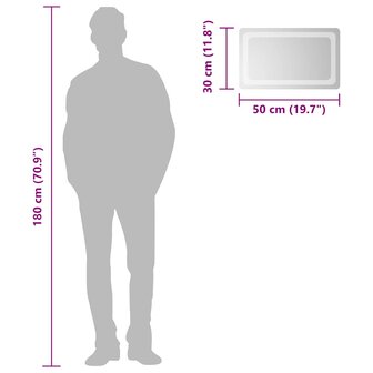 Badkamerspiegel LED 50x30 cm 6