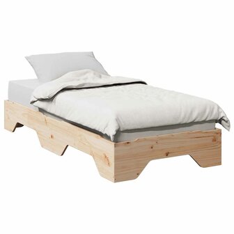 Bedframe zonder matras stapelbaar 90x190 cm massief hout 1