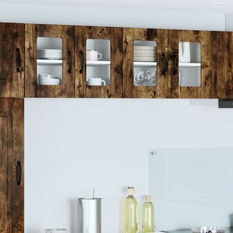 Keukenkast aan de muur met plank Gerookt eiken 60 x 31 x 40 cm 1