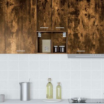 Hangkast Riga Gerookt eiken 30 x 29,5 x 40 cm Bewerkt hout 4