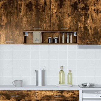 Hangkast Riga Gerookt eiken 20 x 29,5 x 80 cm Bewerkt hout 4