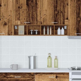 Hangkast Riga Oud Hout 20 x 29,5 x 100 cm Bewerkt hout 4