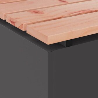 Tuinbank Zwart 60 x 40 x 43 cm Massief douglas hout en staal 7