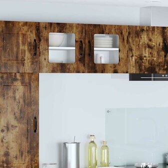 Keukenkast aan de muur met plank Gerookt eiken 40 x 31 x 40 cm 1