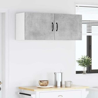 Keukenkast aan de muur Beton Grijs 50 x 31 x 40 cm Bewerkt hout 4