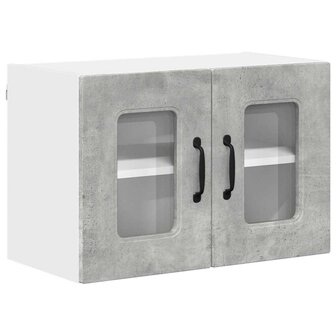 Keukenkast aan de muur Beton Grijs 60 x 31 x 40 cm Bewerkt hout 2