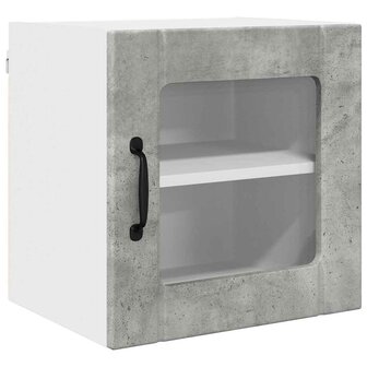 Keukenkast aan de muur Beton Grijs 40 x 31 x 40 cm Bewerkt hout 2