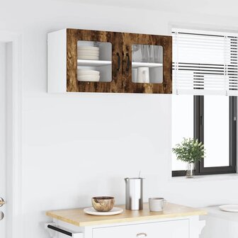 Keukenkast aan de muur met plank Gerookt eiken 40 x 31 x 40 cm 4