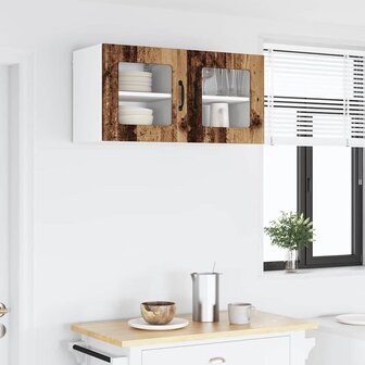 Keukenkast aan de muur Oud Hout 40 x 31 x 40 cm Bewerkt hout 4