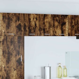 Hangkast Riga Gerookte Eik en Wit 30 x 31 x 40 cm Bewerkt hout 1