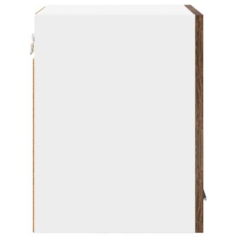Hangkast Riga Gerookte Eik en Wit 30 x 31 x 40 cm Bewerkt hout 7