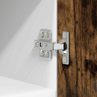 Hangkast Riga Gerookte Eik en Wit 30 x 31 x 40 cm Bewerkt hout 9