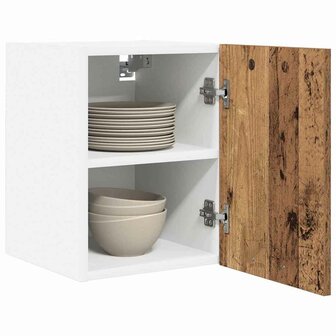 Hangkast Riga Oude Hout en Wit 30 x 31 x 40 cm Bewerkt hout 3