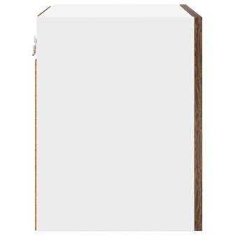 Hangkast Riga Gerookte Eik en Wit 40 x 31 x 40 cm Bewerkt hout 7