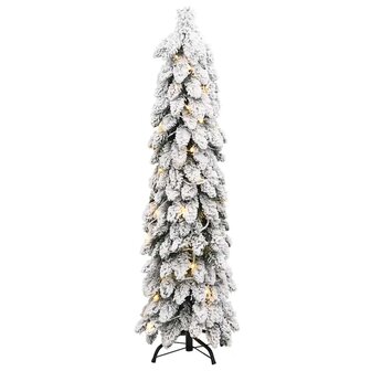 Kunstkerstboom met verlichting en sneeuw 60 LED&amp;apos;s 120 cm 3